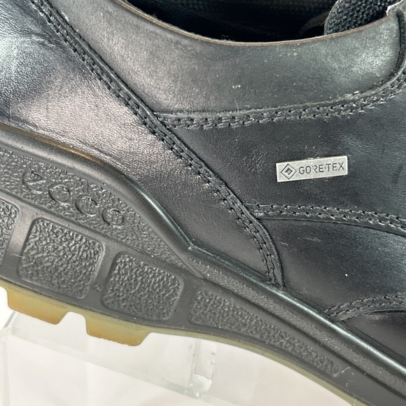 Ecco Track 25 Low Gore-Tex Men's Size 46EU 12US Black Leather Waterproof Shoes - Picture 2 of 15